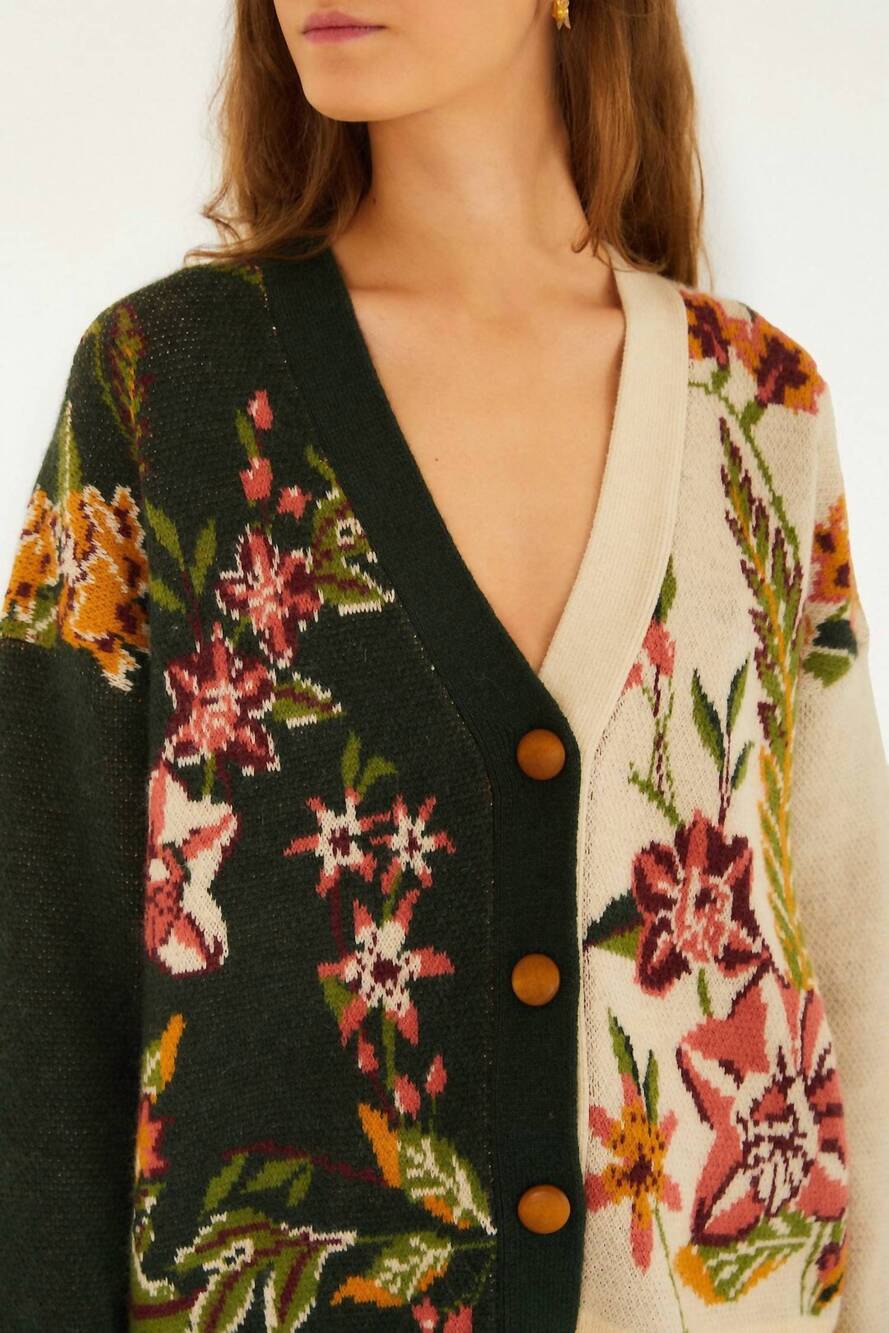 NEW FARM RIO long sleeves knit cardigan in nature sand - Picture 5 of 5